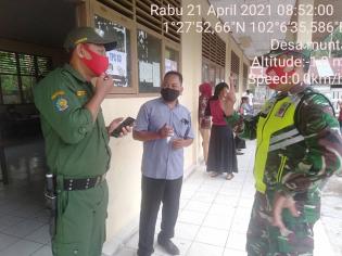Cegah Covid, Personil Koramil 01 Bengkalis Gelar Operasi Yustisi